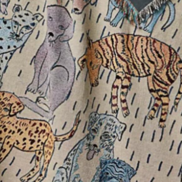 Free People x Olivia Wendel Dog Throw Blanket ๐พ Exclusive Limited Edition NWT - Picture 4 of 16
